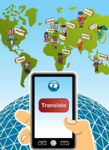 Global translation app concept