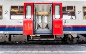 open doors from a train