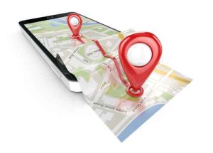 smart phone navigation - mobile gps 3d illustration