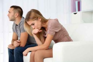 Young couple in quarrel at home